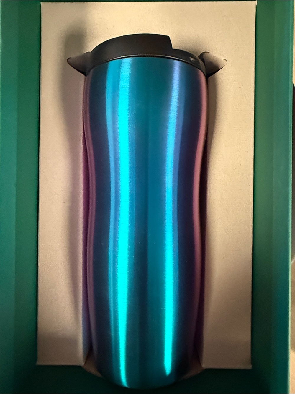 Starbucks Iridescent Blue-Purple Travel Tumbler New in box